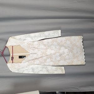 White Lace Long Sleeve Bebe Dress